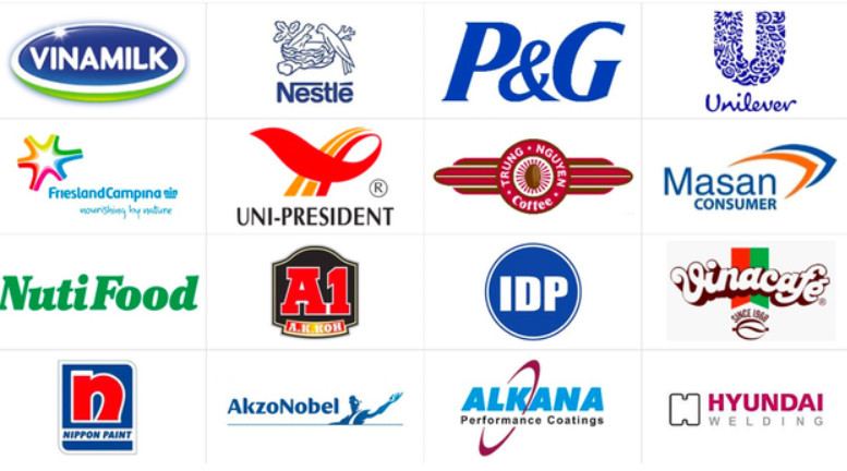 Vinamilk, TH True Milk, Vitadairy, Nutricare, IDP, Nutifood, Friesland Campina, Nestle, Masan, Đức Việt, Dabaco, Acecook, Vifon… là những đối tác của AIG. 