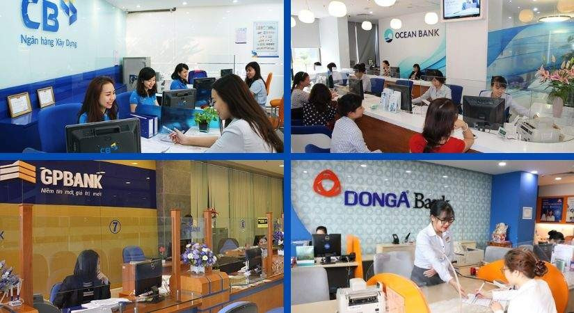 Ngân hàng Xây dựng (CBBank), Ngân hàng Đại Dương (OceanBank) và Ngân hàng Dầu khí Toàn cầu (GP Bank) và Ngân hàng Đông Á (DongABank) là 4 ngân hàng sẽ chuyển giao bắt buộc. 