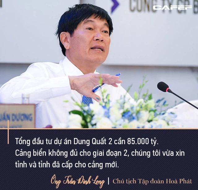 Dự án Dung Quất giai đoạn 2 cần 70.000 tỷ vốn tự có và 15.000 tỷ vốn lưu động - Cổ đông không phải bỏ ra đồng nào, ông Long nói. - Ảnh: Việt Hùng