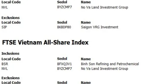 Cổ phiếu NVL của Novaland bất ngờ lọt rổ FTSE Vietnam ETF trong kỳ cơ cấu tháng 6