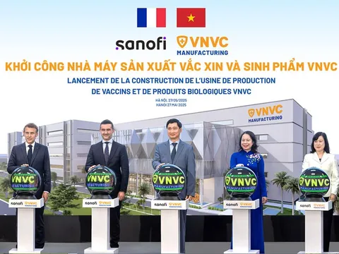VNVC hợp tác với Tập đoàn Sanofi khởi công công Nhà máy Vaccine và Sinh phẩm VNVC có tổng mức đầu tư 2.000 tỷ đồng tại Long An