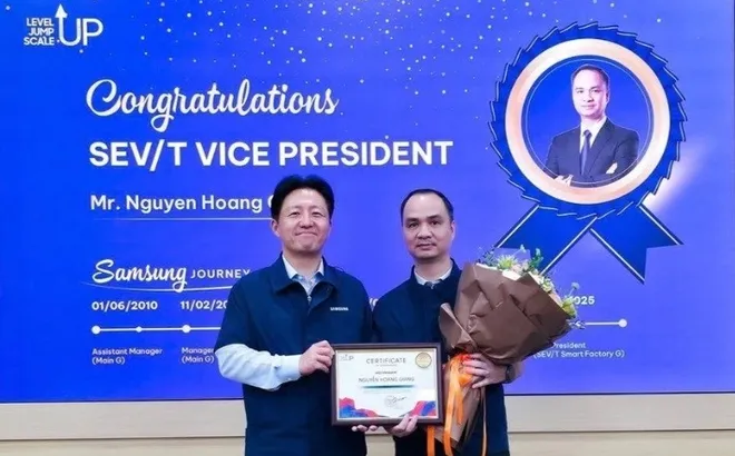 Ông Nguyễn Hoàng Giang là người Việt Nam đầu tiên trở thành lãnh đạo cao cấp của Samsung